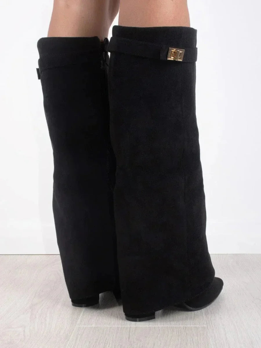Metallic-Detail Boots with Cushioned Insoles