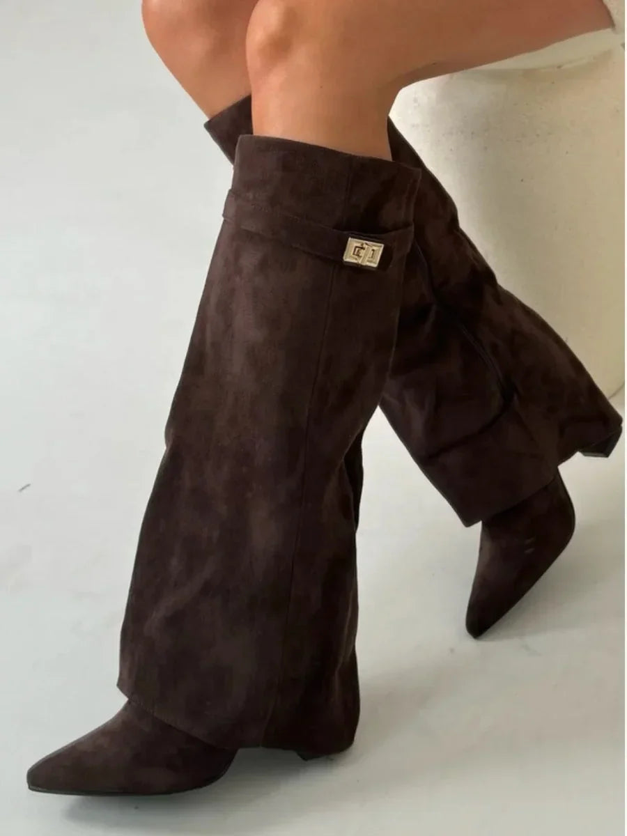 Metallic-Detail Boots with Cushioned Insoles