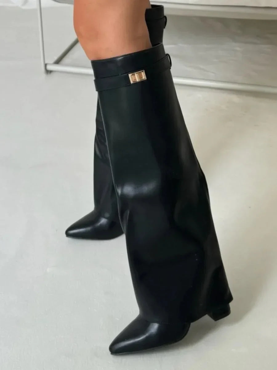 Metallic-Detail Boots with Cushioned Insoles