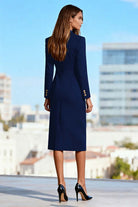 Sheath Double-Breasted Midi Blazer Dress