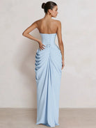 A-Line Strapless Stretch Crepe Prom Dress