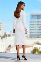 Sheath Double-Breasted Midi Blazer Dress
