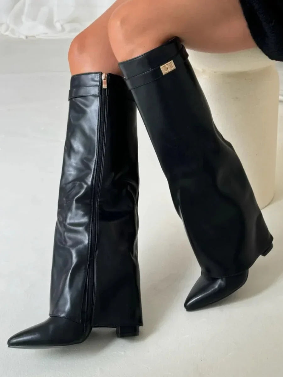 Metallic-Detail Boots with Cushioned Insoles