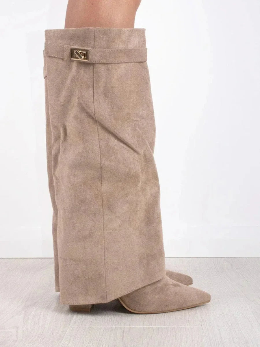Metallic-Detail Boots with Cushioned Insoles