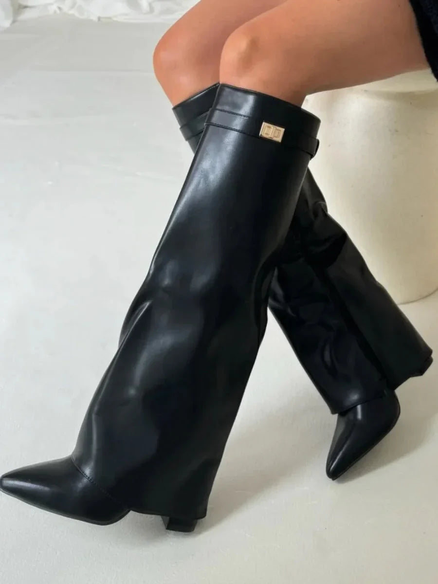 Metallic-Detail Boots with Cushioned Insoles