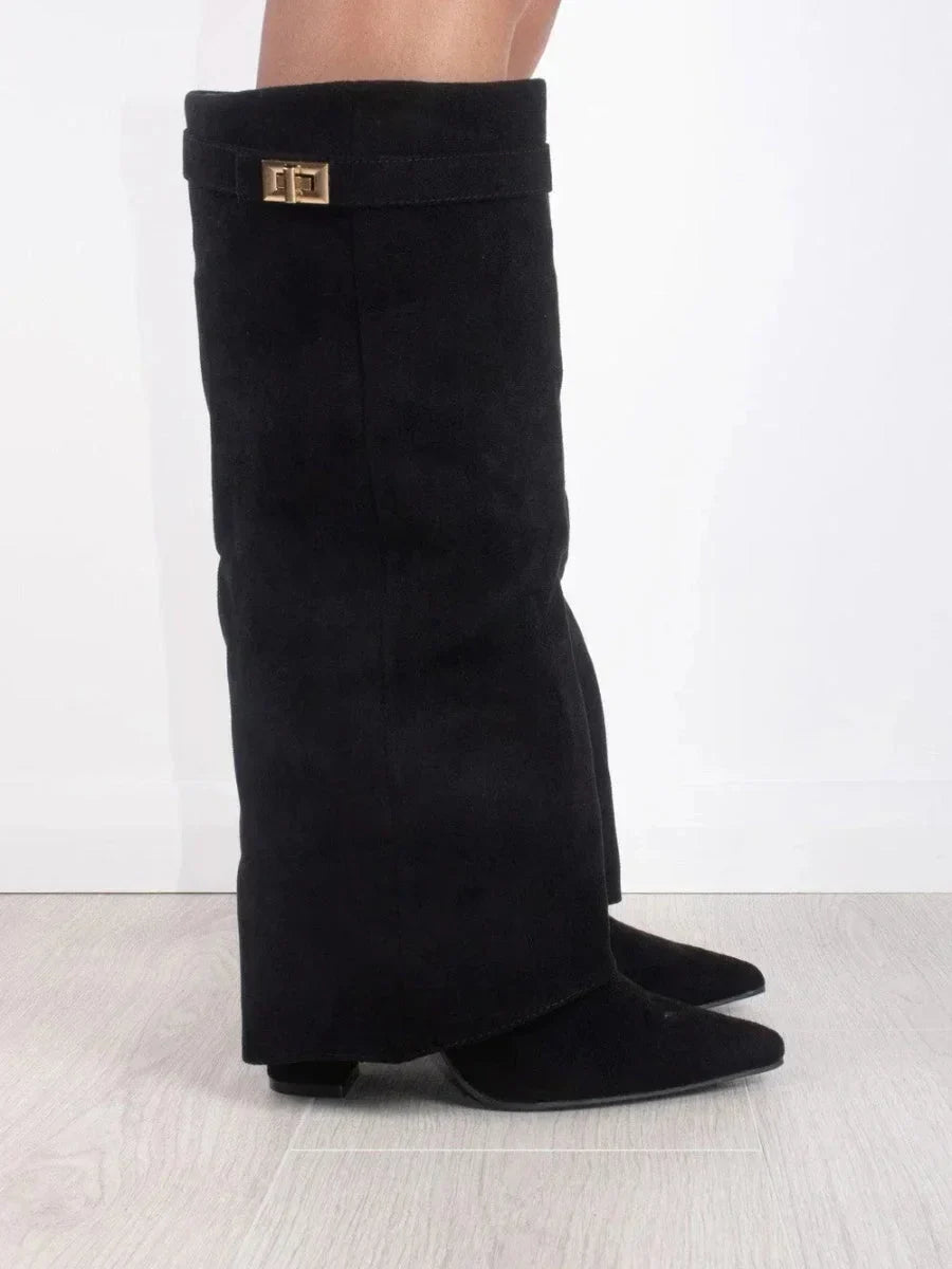 Metallic-Detail Boots with Cushioned Insoles