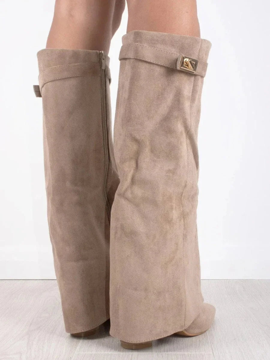 Metallic-Detail Boots with Cushioned Insoles