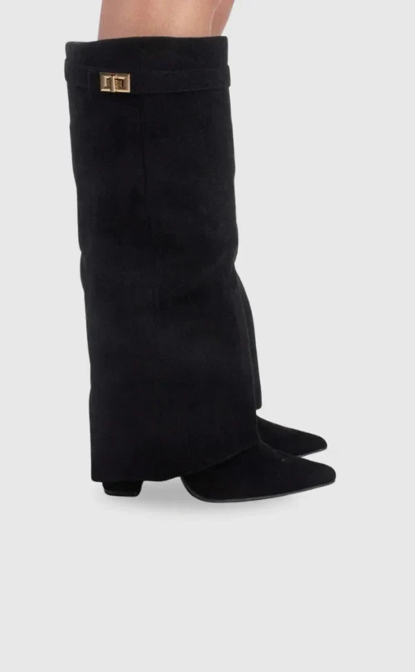 Metallic-Detail Boots with Cushioned Insoles