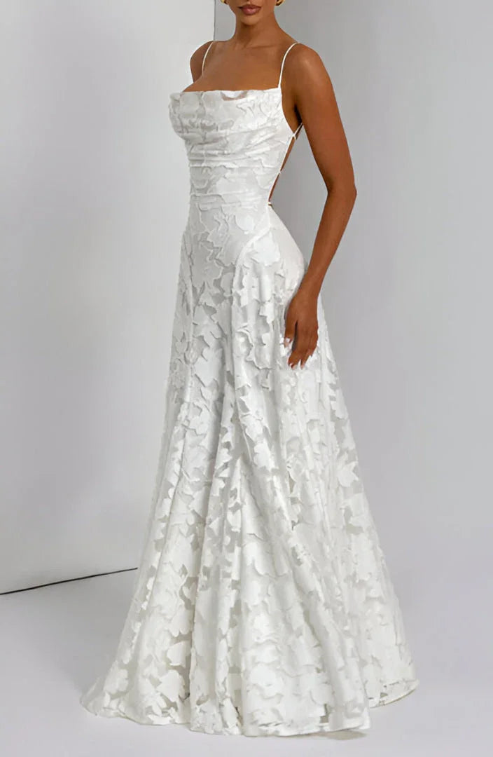 Floral Spaghetti-Strap Maxi Dress