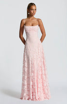 Floral Spaghetti-Strap Maxi Dress