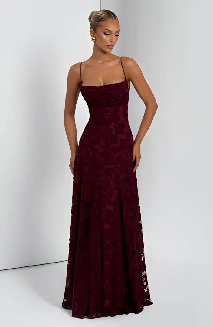 Floral Spaghetti-Strap Maxi Dress
