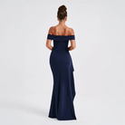 Off-Shoulder Maxi Dress with Slit